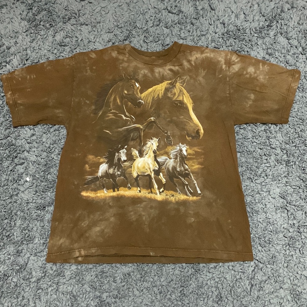 Horse graphic tie dye shirt